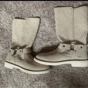 New UGG Australia Pure neutral leather size 8 boots